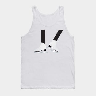 Black White ice skates, Figure skating gift Tank Top